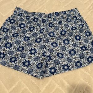 Women's Loft Shorts - Beautiful Blue Print - Size Medium  NWOT